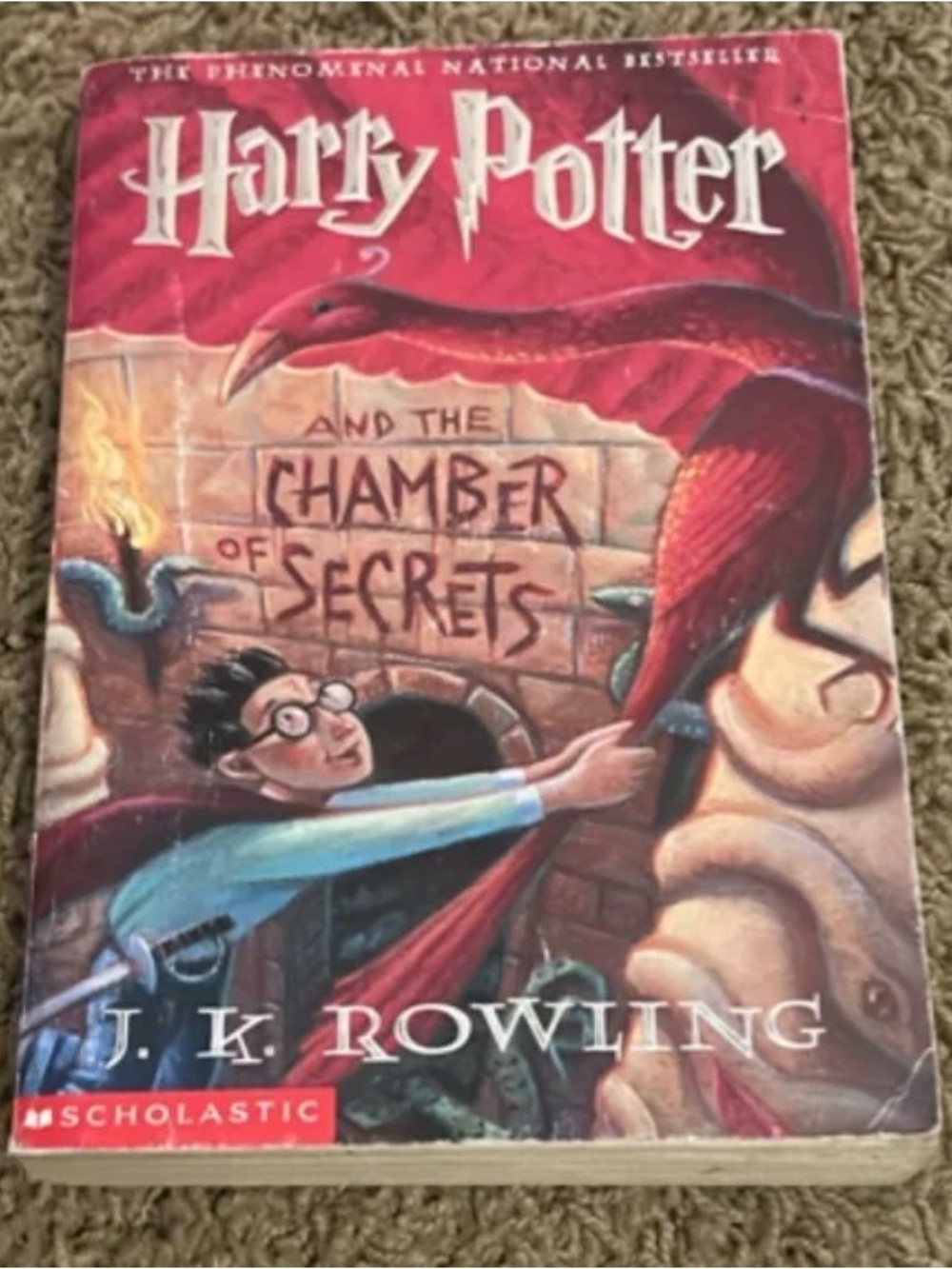 Scholastic Harry Potter Paperback with Blue and Pink Spine
